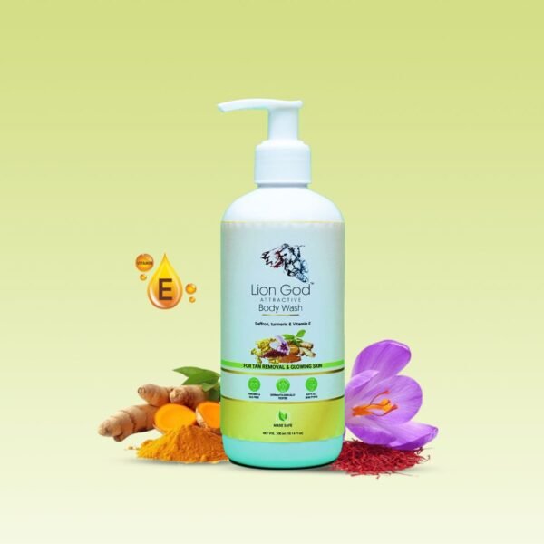Body Wash ( saffron, turmeric and vitamin E ) (Toxin-free, For all-skin-types, SLS and Paraben free, We ensures 100% safe )