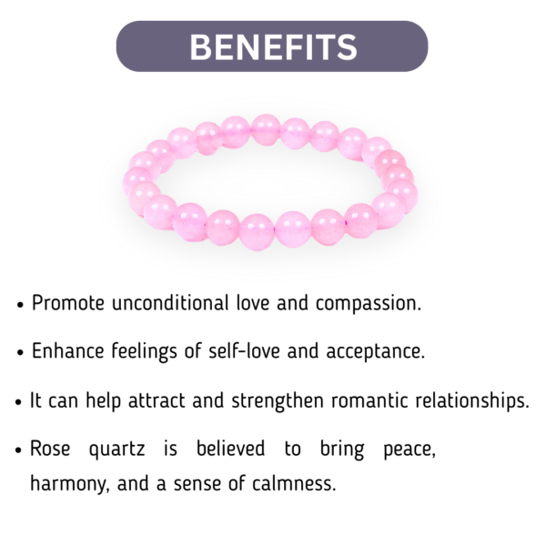 Rose Quartz Round Bracelet - Image 2
