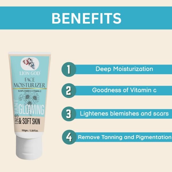 Face Moisturizer (Toxin-free, For all-skin-types, SLS and Paraben free, We ensures 100% safe ) - Image 2