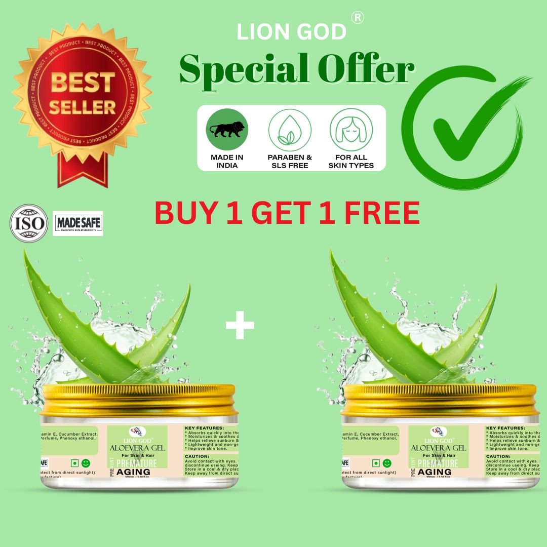 Aloevera Gel (Toxin-free, For all-skin-types, SLS and Paraben free, We ensures 100% safe )