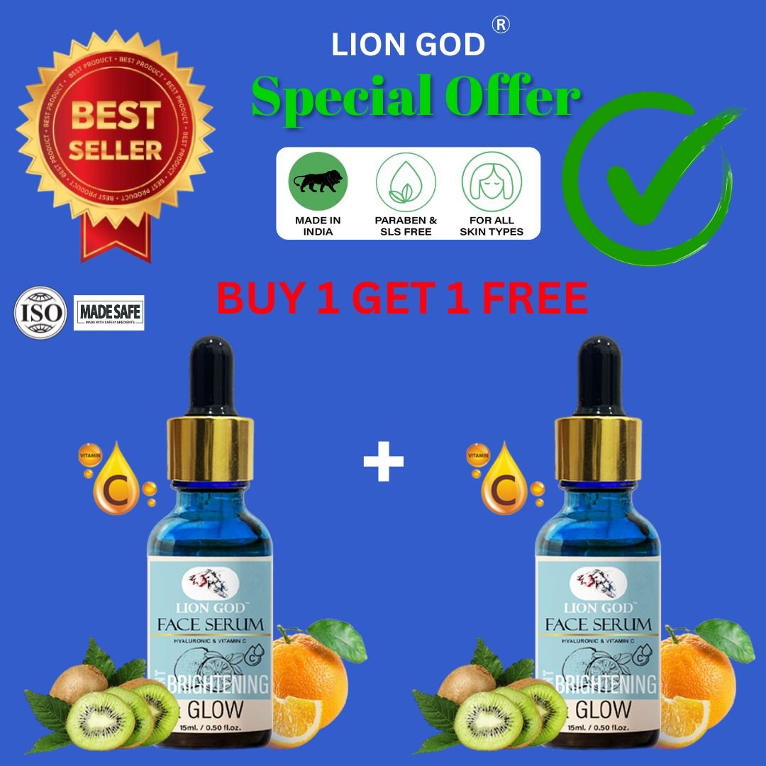 Face Serum ( Vitamin C and Hyaluronic ) (Toxin-free, For all-skin-types, SLS and Paraben free, We ensures 100% safe )
