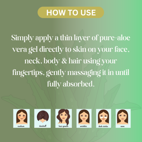 Aloevera Gel (Toxin-free, For all-skin-types, SLS and Paraben free, We ensures 100% safe ) - Image 3
