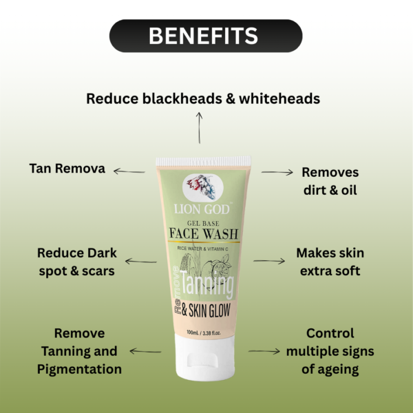 Face Wash ( Rice water & Vitamin C ) (Toxin-free, For all-skin-types, SLS and Paraben free, We ensures 100% safe ) - Image 2