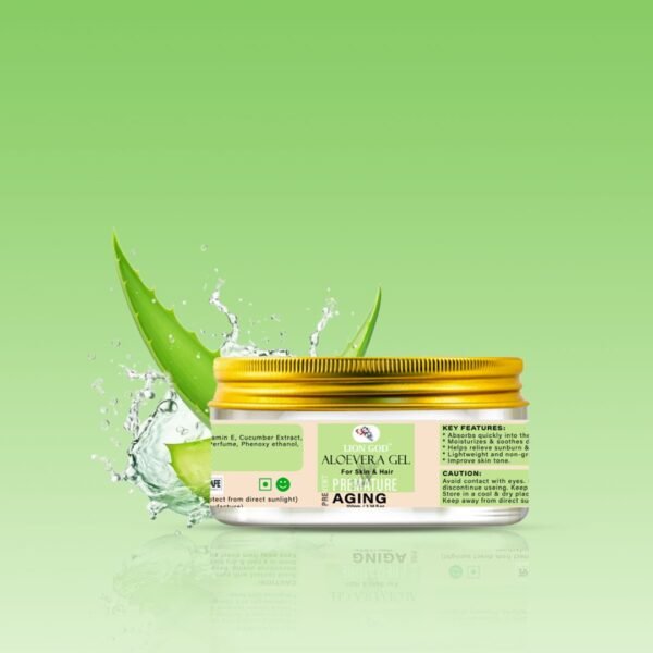 Aloevera Gel (Toxin-free, For all-skin-types, SLS and Paraben free, We ensures 100% safe )