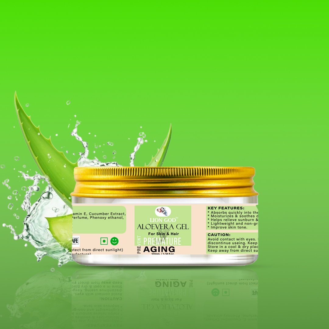 Aloevera Gel (Toxin-free, For all-skin-types, SLS and Paraben free, We ensures 100% safe )