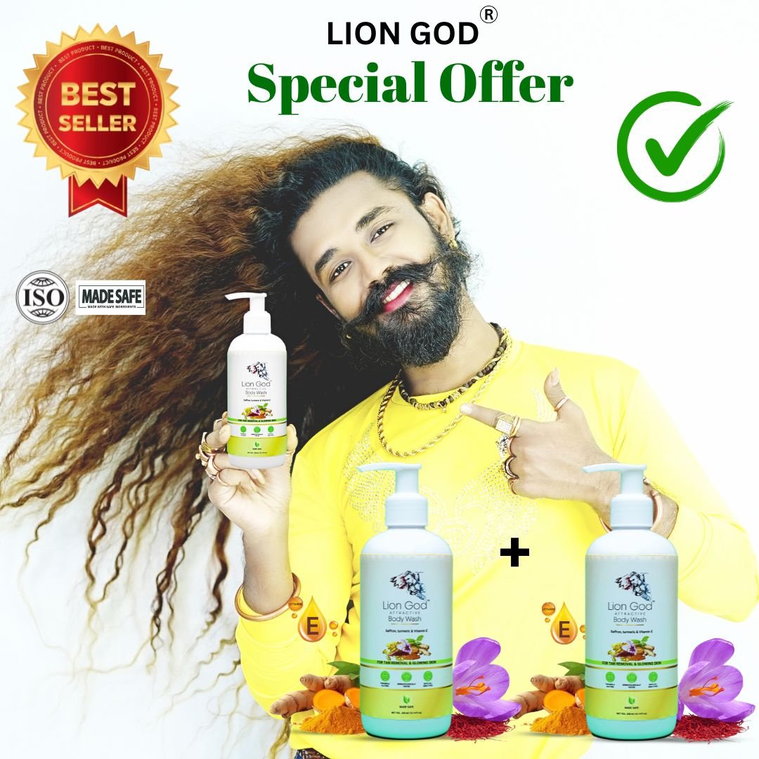 Body Wash 1+1 (saffron, turmeric and vitamin E) (Toxin-free, For all-skin-types, SLS and Paraben free, We ensures 100% safe)