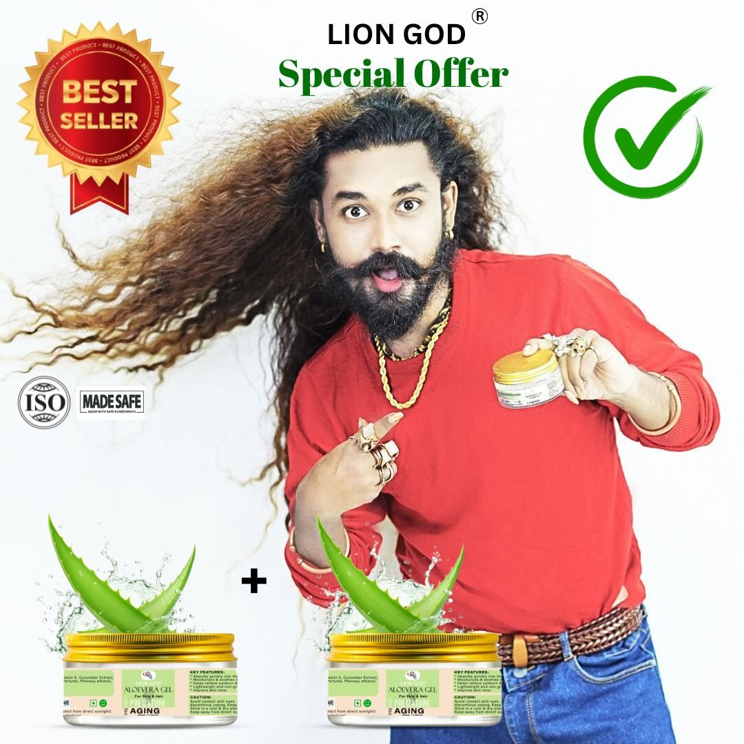 Aloevera Gel 1+1 (Toxin-free, For all-skin-types, SLS and Paraben free, We ensures 100% safe)