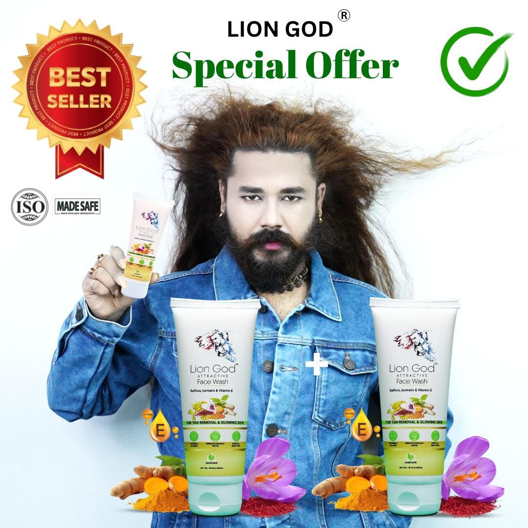 Face Wash 1+1 (saffron, turmeric, and vitamin E, SLS and Paraben free, We ensures 100% safe)