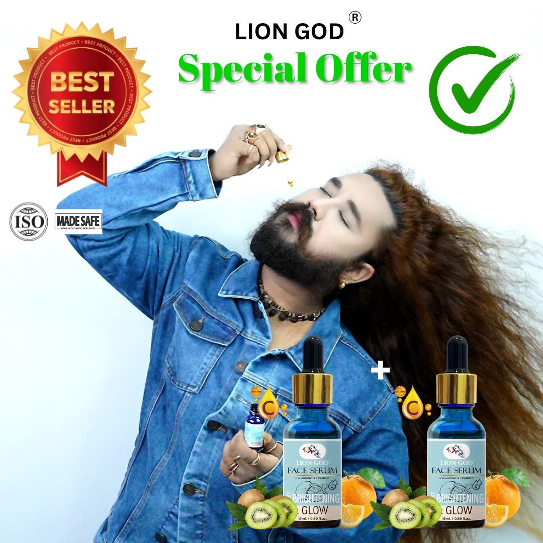 Face Serum 1+1 ( Vitamin C and Hyaluronic ) (Toxin-free, For all-skin-types, SLS and Paraben free, We ensures 100% safe )